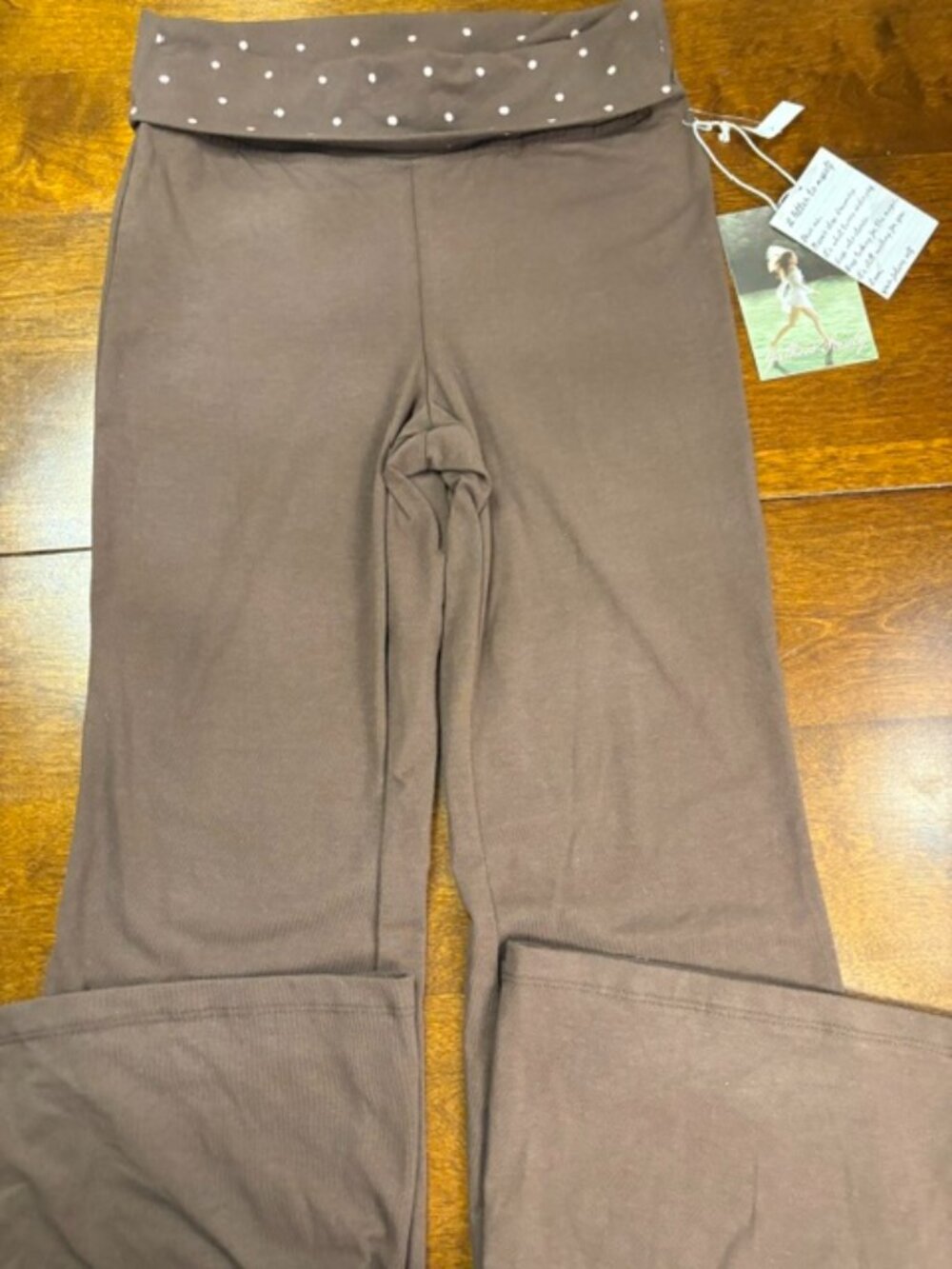 Knit fold over waist Flare pants